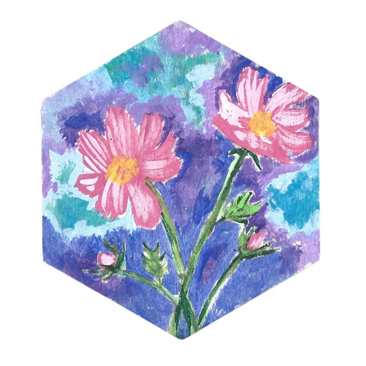 Pink Storm Flower Magnet